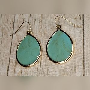 [Turquoise Gold Trim] NWOT Tear Drop w/Hook